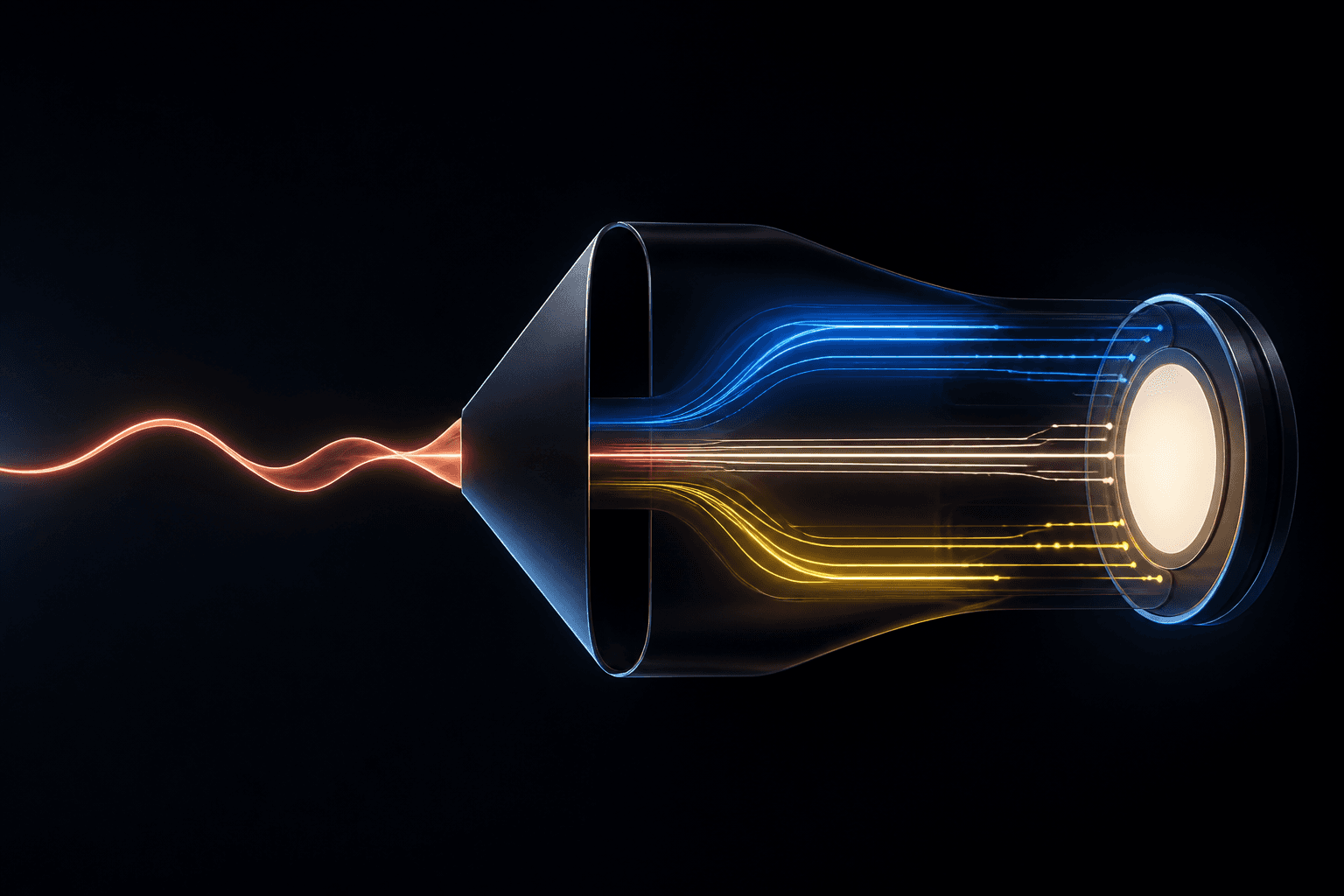 Editorial illustration of an inbound lead stream branching through a conversion system