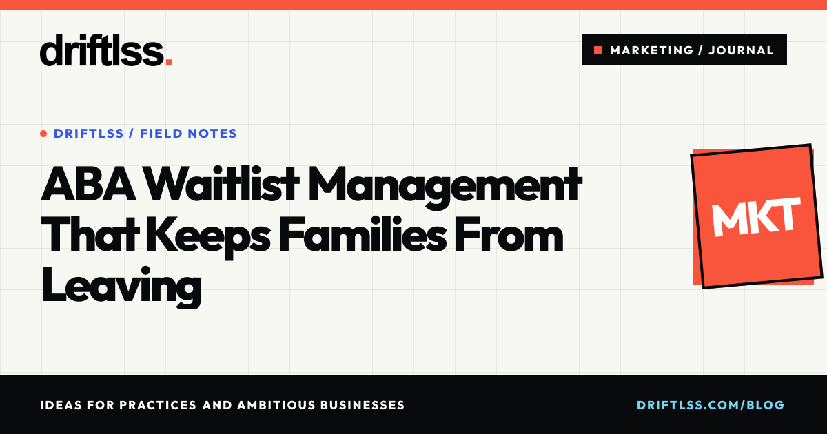 ABA waitlist management guide for practice owners